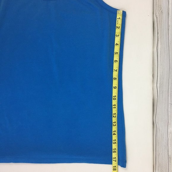 Spring & Mercer Camisole Tank Top Solid Blue - Picture 8 of 9